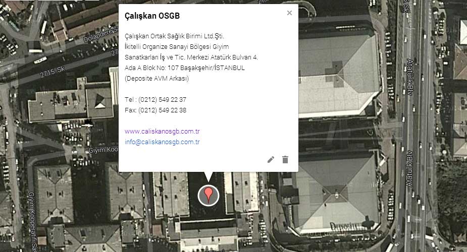 Çalışkan OSGB Harita